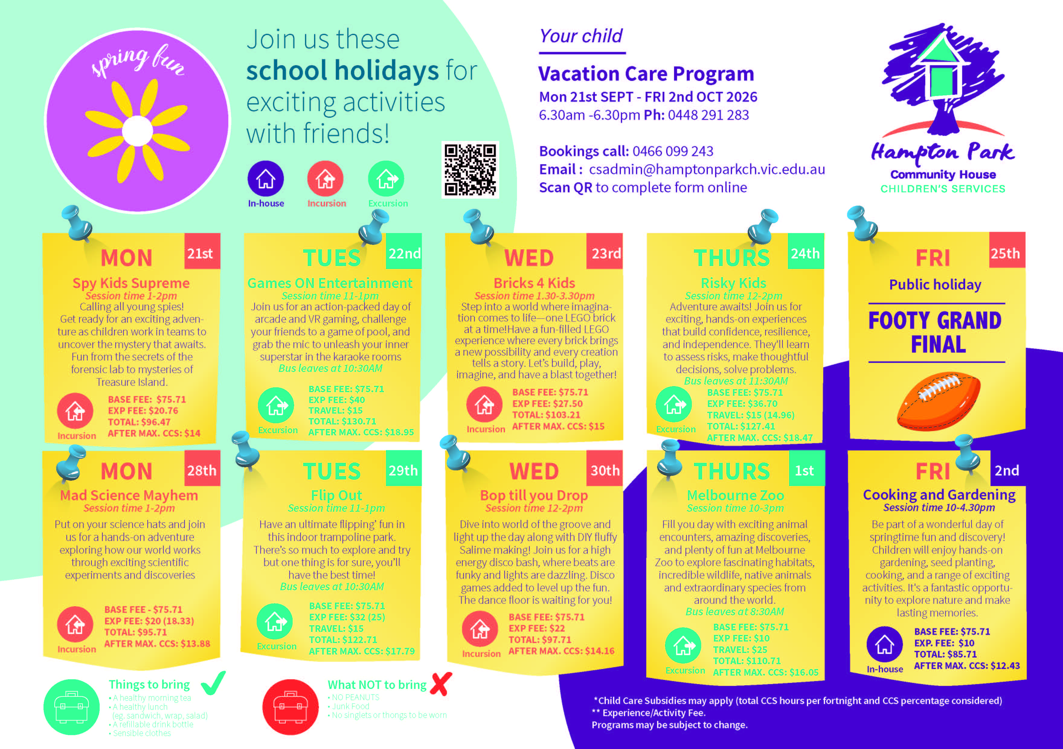 Vacation Care Spring 2026