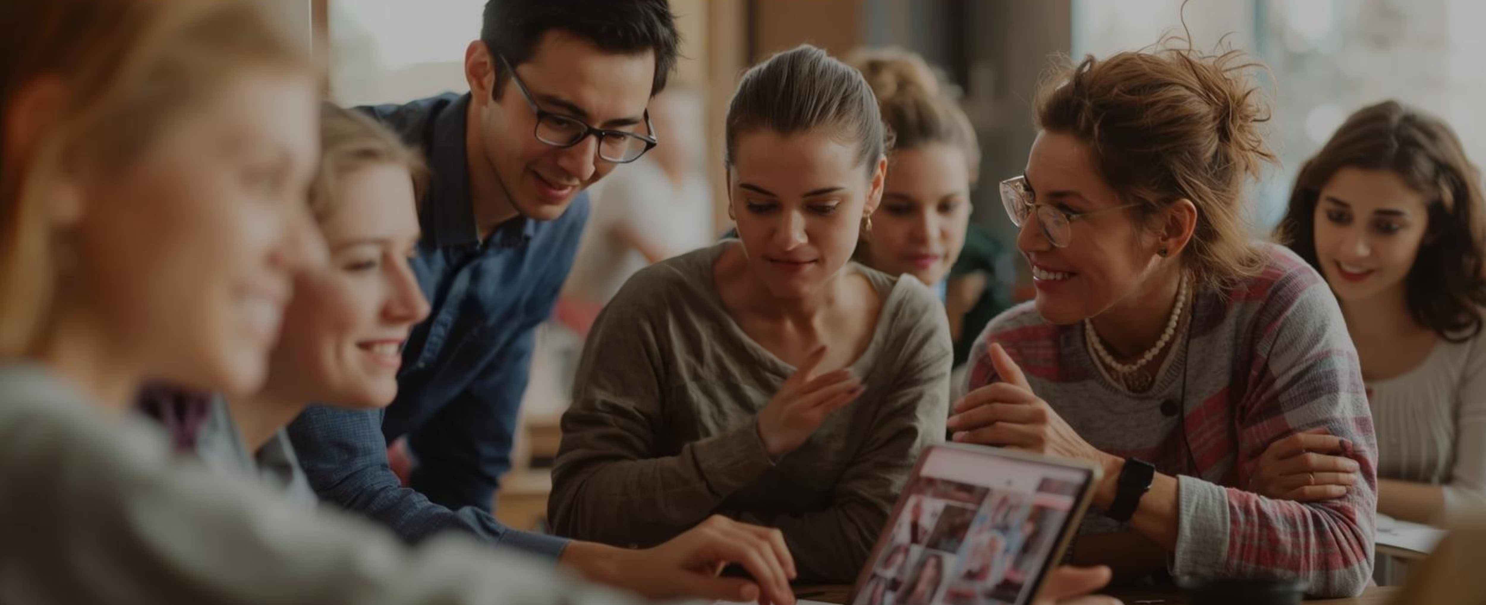 Adults learning in class environment